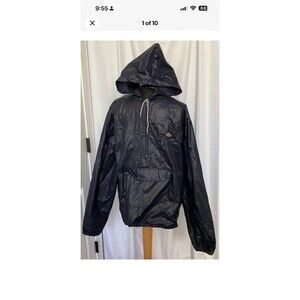 Lacoste IZOD Anorak Pullover Windbreaker Jacket Navy Blue Mens Lg VTG 80s